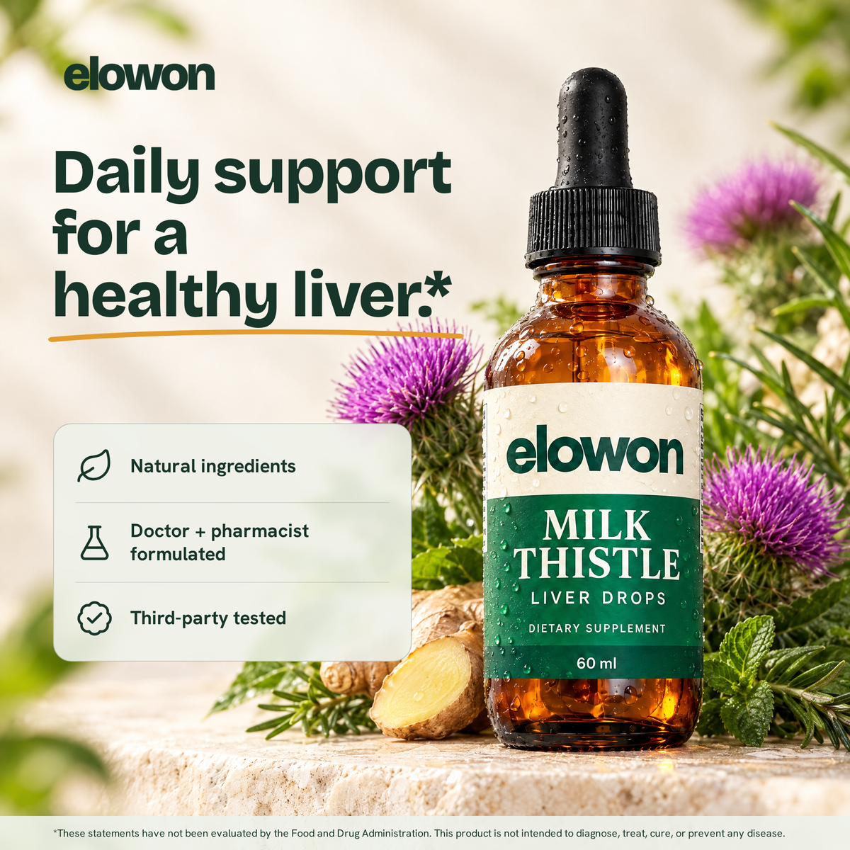 Elowon | Milk Thistle Liver Drops (60ml)